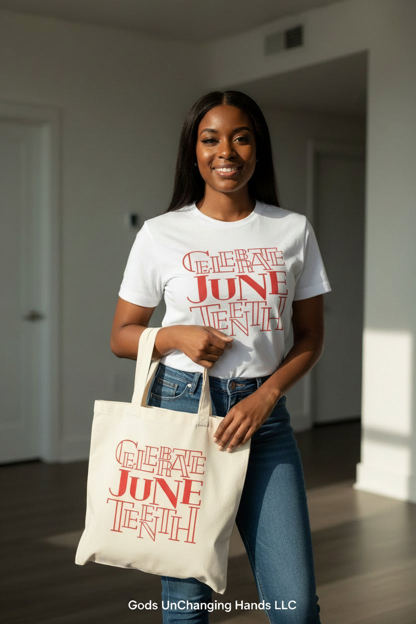 Celebrate Juneteenth Large Tote Bag