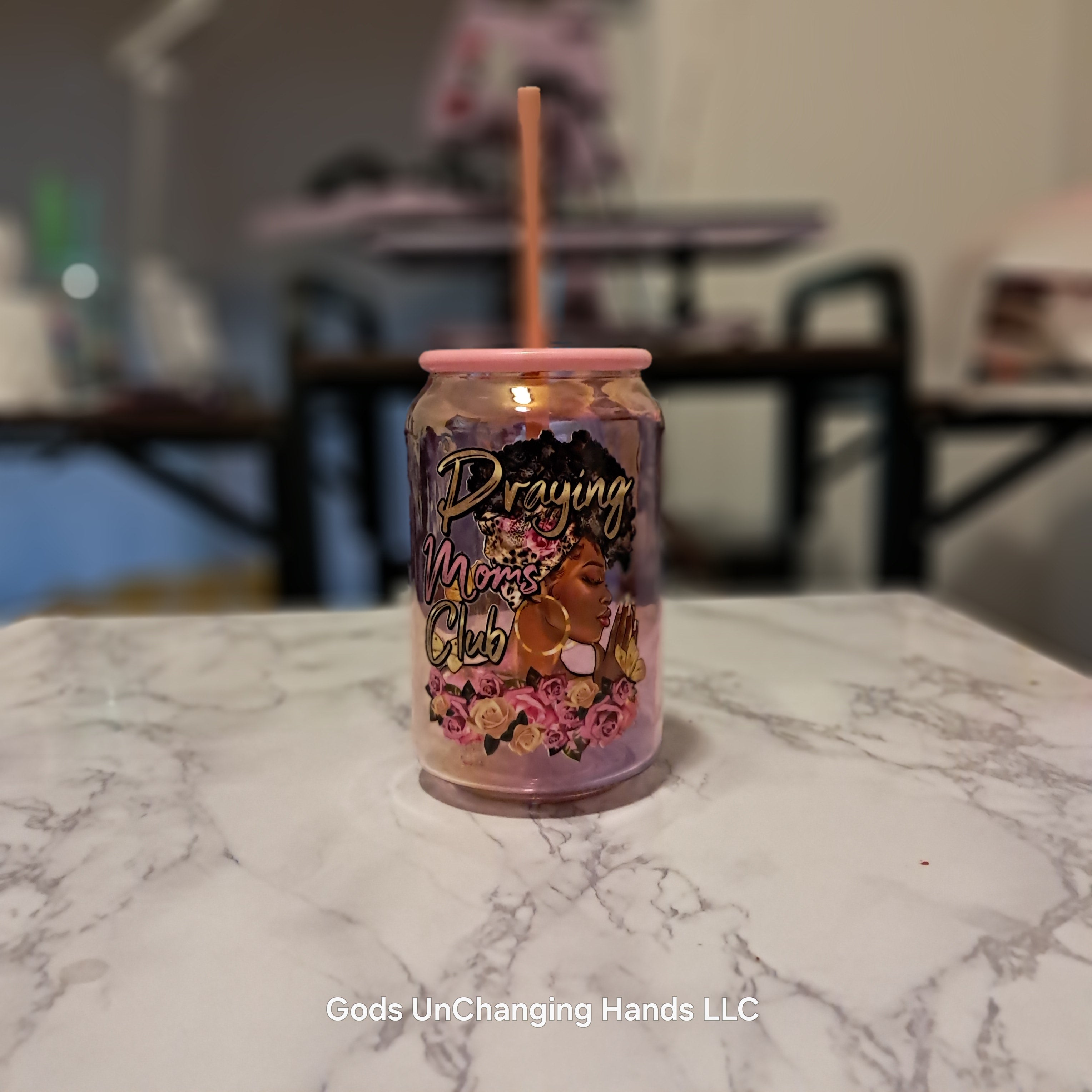 Glass 12oz Tumbler - Praying Moms Club