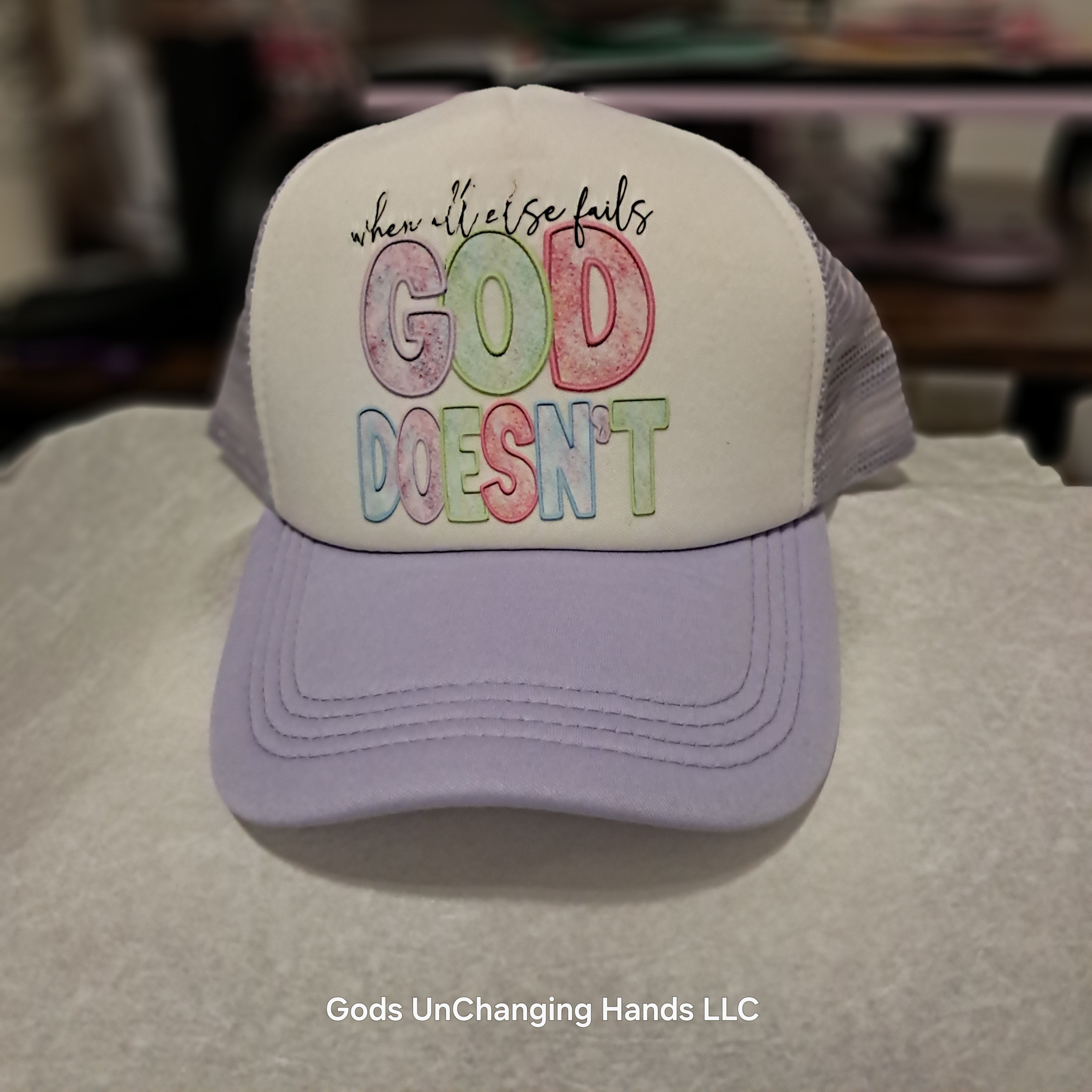 When All Else Fails God Doesn't Trucker Hat