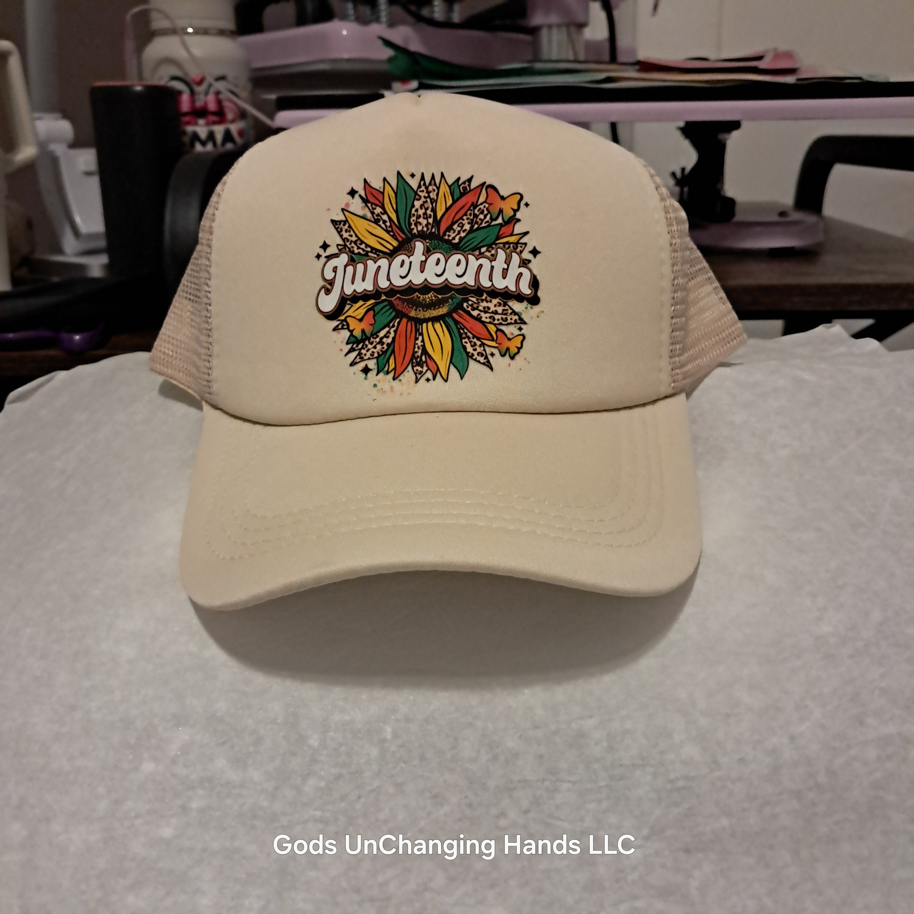 Juneteenth Sunflower Trucker Hat
