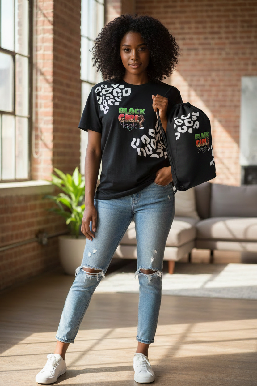 Black Girl Magic Outfit with Backpack