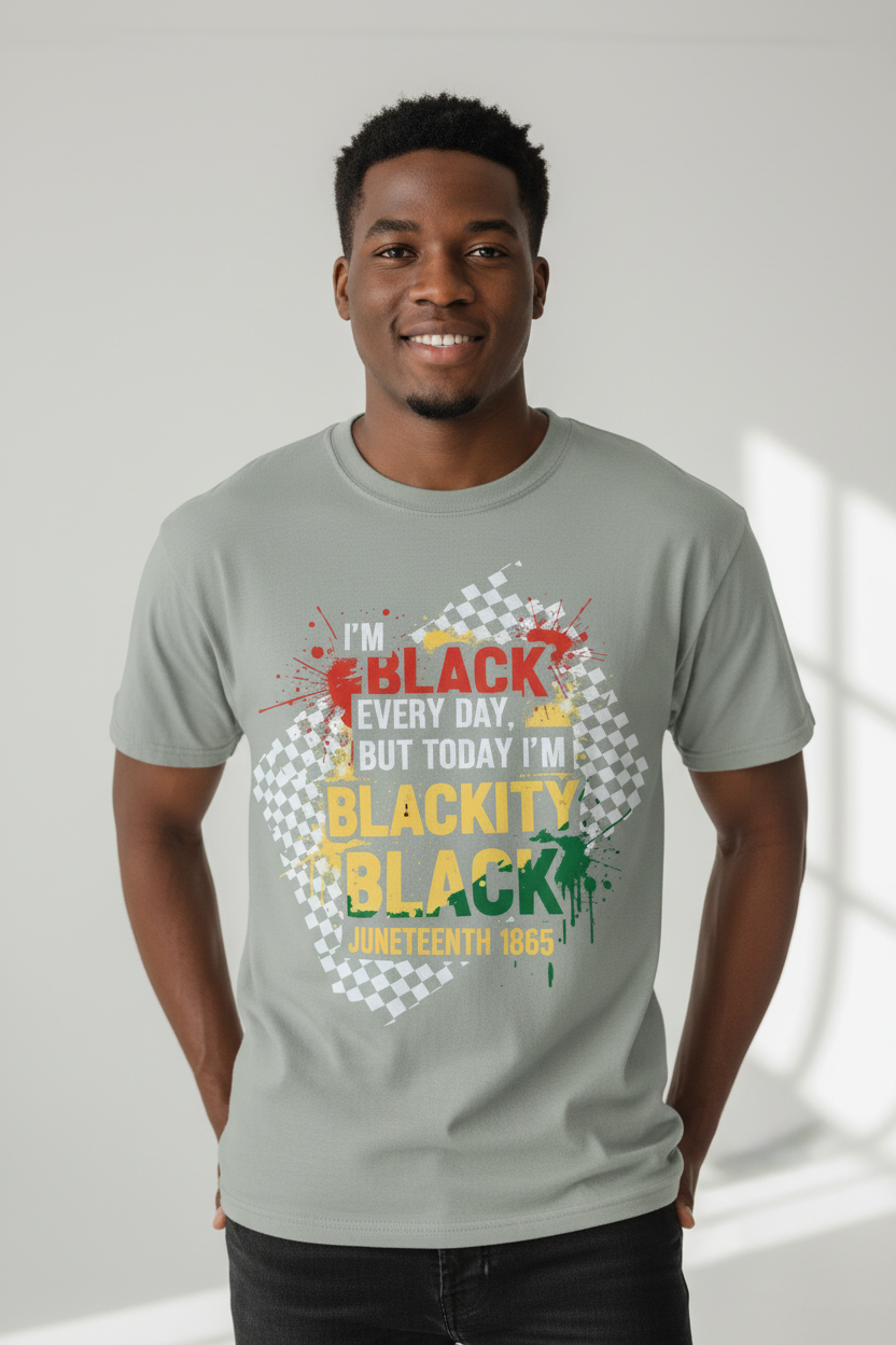Blackity Black Juneteenth 1865 T-Shirt